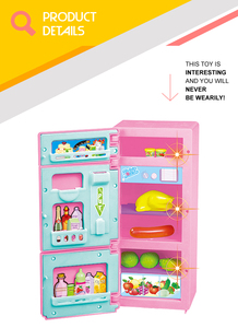 Prezzo a buon mercato casa giochi per bambini giocattoli di plastica elettrodomestico da cucina <span class=keywords><strong>frigorifero</strong></span> - Product Image 2