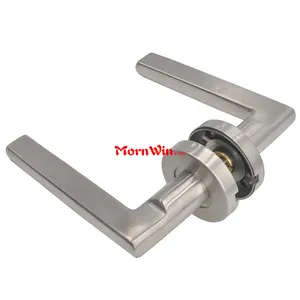 304 stainless steel door handle lever lock suitable for wooden door /hotel door /family usage