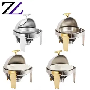 Cafeteria hotel restaurant 6L chafer buffet food warmer chafers for sale serving trays with burners for restaurant equipment