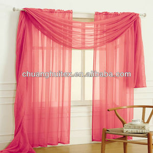 NEW ARRIVAL 60"x216" Red by Royal Luxury Linen <strong>Window</strong> Scarf Sheer <strong>Voile</strong> - Product Image 2