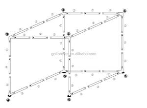 <span class=keywords><strong>Cage</strong></span> d'entraînement <span class=keywords><strong>de</strong></span> <span class=keywords><strong>golf</strong></span> 3m*3m en acier et PE, ambidextre, pour la <span class=keywords><strong>pratique</strong></span> du swing et du driving - Product Image 5
