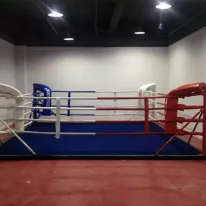 Yüksek kaliteli İniş boks halka ucuz fiyat zemin boks halka müşteri marka ile spor salonu için ve dövüş