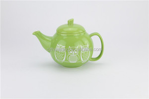 Satinato decal creative design del prodotto sfuso in ceramica <span class=keywords><strong>turco</strong></span> teiera con infusore - Product Image 6