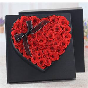 Wholesale Natural handmade Eternal rose flower preserved rose heart shape in gift box