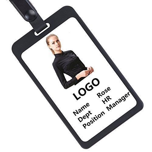 Wholesale Name Tag Lanyard With Id Card Badge Holder Fashion Id Card Holder for Employees Vertical Id Card Holder Image 4