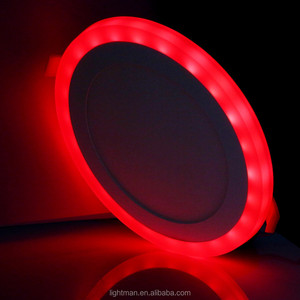 18 + 6W <span class=keywords><strong>240mm</strong></span> 3 colores de doble color redondo Led Panel <span class=keywords><strong>Downlight</strong></span> - Product Image 1