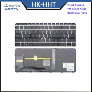 Bàn phím máy tính xách tay HK-HHT cho HP Elitebook 725 G3 820 G3 chúng tôi có đèn nền 826630-001 khung bạc - Product Image 2