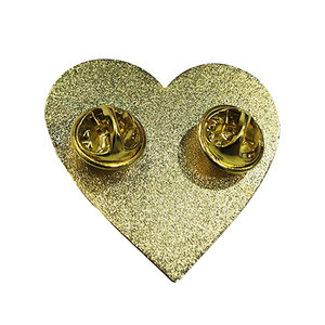 <span class=keywords><strong>Rojo</strong></span> personalizado chapado en oro en forma de corazón esmalte duro insignia pin - Product Image 4