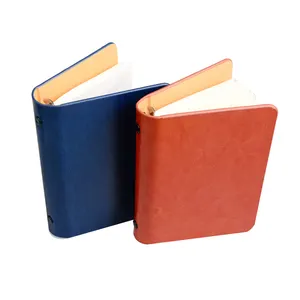 De hoja suelta en blanco Ocver bolsillo anillo Binder a5 Mini cuero cuaderno