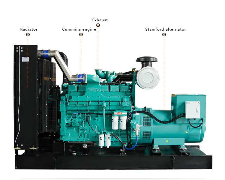 Open Type Diesel Generator Set 50 HZ 400KW With Engine Cummins KTA19-G4 For Cambodia Use