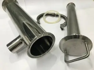 Filtro de ângulo sanitário em aço inoxidável, filtro de ângulo de grau alimentar, filtro de ângulo para equipamentos de filtragem