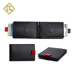 Wholesale Cheap RFID Blocking Credit Card Young Men's Money Clip Wallet Genuine Leather Bifold Wallet RFID Wallet