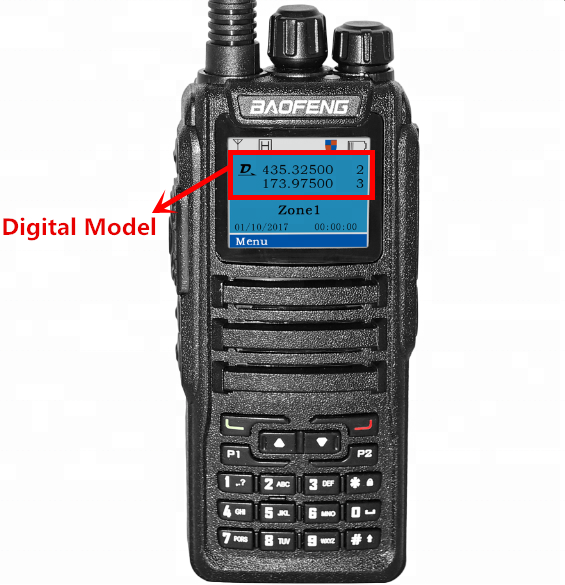 Digital DM-1701 BaoFeng Tier 2 Mobile Radio Dual Band Two Way Radio Long Distance DMR Walkie Talkie