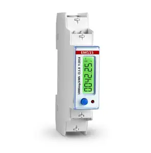 EM115-MOD-PO DC 5(45) 단일 위상 kwh 미터 디지털 방식으로, 에너지 미터 rs485 modbus rtu, kvarh, kW, kvar, kVA, PF, Hz, V, A