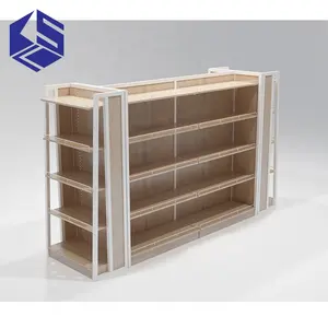 เครื่องเขียน Shop Display Racks ขายส่งโลหะ Wood Rack Gondola