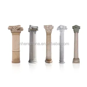높은 품질 로마 열 화강암 열 대리석 기둥 호텔 장식 돌 기둥