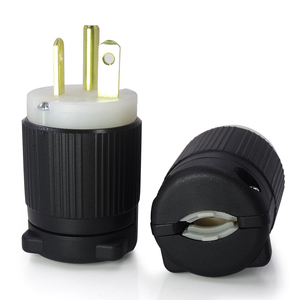 NEMA 6-20p thay thế plug-dễ dàng lắp ráp, bền nylon & Brass xây dựng, UL-C-UL đã được phê duyệt, màu đen, 20A, 3 dây, 250V AC - Product Image 1