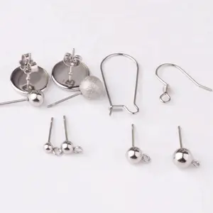 stainless steel earrings accessories earring wire and earring setting