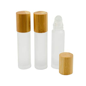 Ap02 — bouteille à bille en verre dépoli, outil pour huile essentielle, <span class=keywords><strong>bambou</strong></span>, <span class=keywords><strong>noir</strong></span>, 10ml - Product Image 2