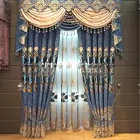 Embroidered Window Curtains, 100% Polyester
