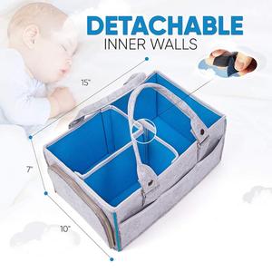 Caddie à <span class=keywords><strong>couche</strong></span> pour bébé, multifonctionnel, Durable et léger, en feutre, organisateur, <span class=keywords><strong>panier</strong></span> de pépinière avec poignées amovibles, cadeau parfait de réception-cadeau de bébé - Product Image 5