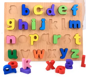 Wooden Number Counting Baby Math Learning Pattern Numbers Matching wooden toy education toy Puzzle game 3D alphabet