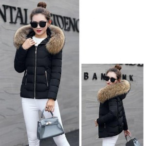 <span class=keywords><strong>Cappotto</strong></span> di inverno Delle Donne Slim Top Collo di <span class=keywords><strong>Pelliccia</strong></span> Giacche Invernali <span class=keywords><strong>Con</strong></span> Cappuccio Caldo Giù In Cotone Tuta Sportiva Femminile Parka Zip di Colore Solido - Product Image 6
