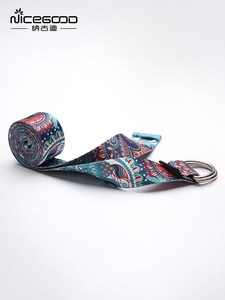 Ikat Pinggang Yoga Tali Yoga Premium Latihan Poliester Katun Warna-warni Motif Kustom - Product Image 6