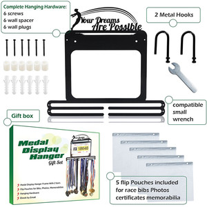 Medaglia di fabbrica Su Misura Display Gancio Maratona Medaglia Titolare Con Bib Sacchetti - Product Image 3