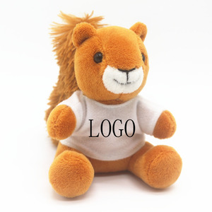 Divers porte-clés en peluche en forme d'écureuil, jouets pendentifs pour sac, petit animal en peluche personnalisé, porte-clés en peluche douce en forme d'écureuil - Product Image 1