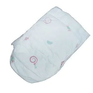 Customized Softness Organic Cotton Nappies Medium Size Disposable White Baby Diapers for Africa