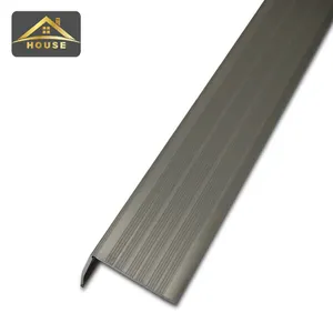 Foshan FSF Pelindung Tangga Luar Ruangan Aluminium Langkah Tapak Aluminium Anodized Anti-Slip Kuningan Tangga Nosing untuk Tangga Tepi