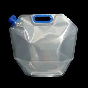 Bolsas de plástico laminado para envasado de agua potable, bolsita para embalaje de líquidos, Doypack con asa