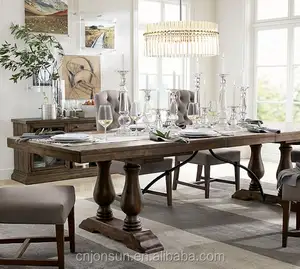 Moderne Stahlrahmen 6 Sitzer Glas Esstisch für Speisesaal vintage-möbel