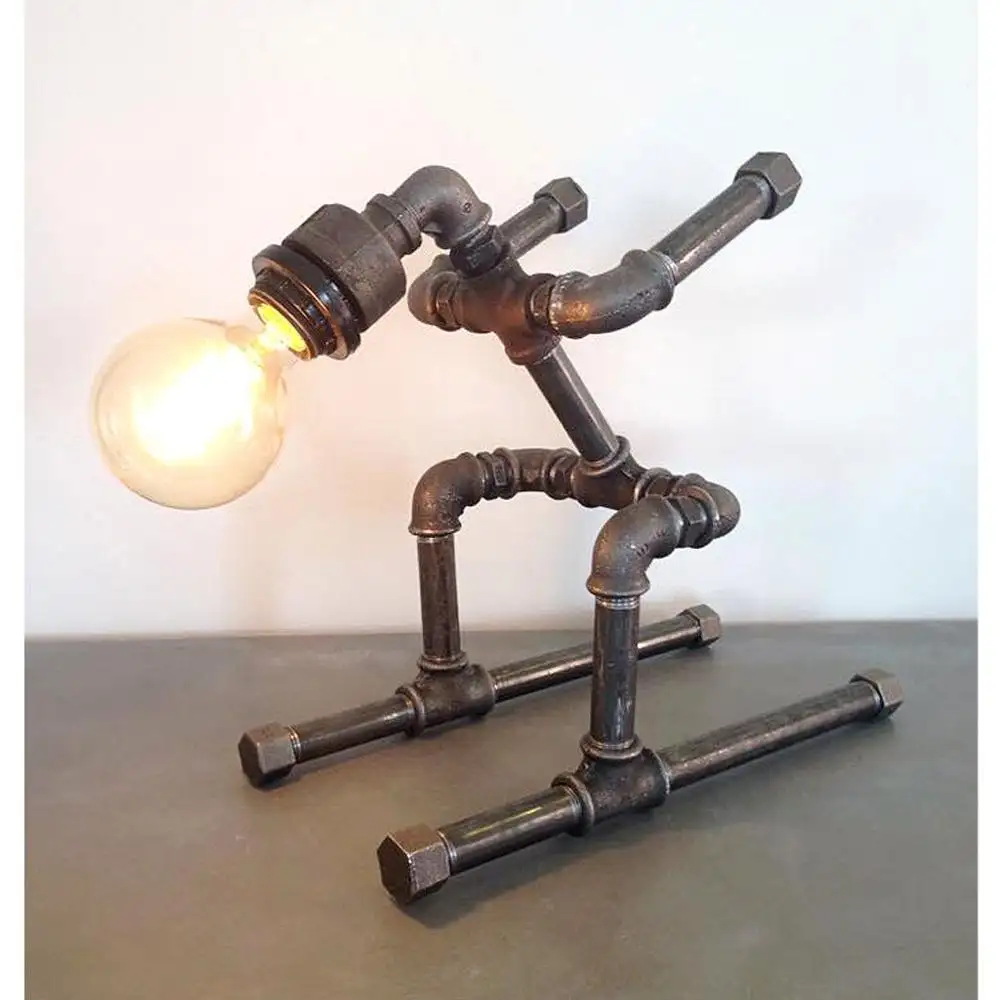 Roboter Rohr Lampe, Industrielle Decor, Steampunk Beleuchtung,