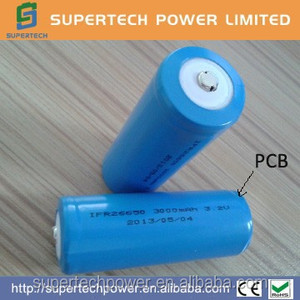 ifr26650 <span class=keywords><strong>3</strong></span>.2v 3000 lifepo4 ماه البطارية مع الكلور، cap-top - Product Image 1