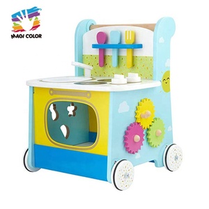 2025 Wooden Baby <strong>Walker</strong> &amp; <strong>Push</strong> Stroller - 3-in-1 Activity Center with Sensory Toys &amp; Adjustable Speed New Safety Design W16E144 - Product Image 2