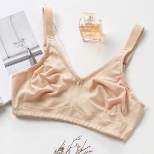 Drahtlose Prothesen BHs, atmungsaktive Full Cup Nude Silikon Brusttaschen Damen Büstenhalter