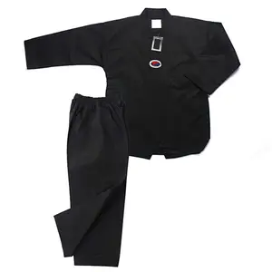 Woosung-Muestra de las mejores artes marciales para niños, uniforme personalizado de taekwondo negro, dobok, Envío Gratis