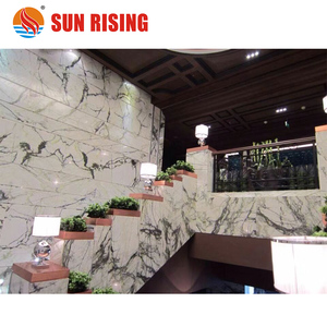 Popolare Nero Vena Turco In Marmo Bianco del Pavimento E Muro di Piastrelle - Product Image 3