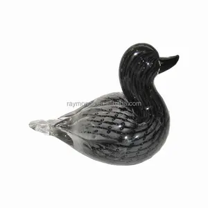 Murano black glass duck