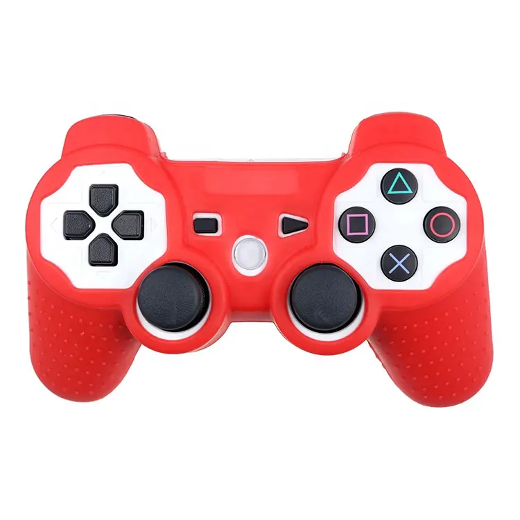 Silicone Shell Housing Protective Soft Case For PS3 Red