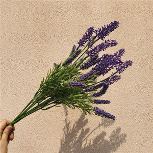 <span class=keywords><strong>Artificial</strong></span>花<span class=keywords><strong>Lavender</strong></span> Bouquet Real Touch Wedding Flower PlantsためParty Room Home Hotel Decoration - Product Image 5
