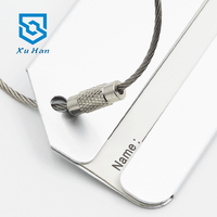 Étiquette de bagage en alliage d'aluminium Xuhan modèle 001 de haute qualité avec impression laser, portable pour voyages aériens, étiquettes d'étagère d'entrepôt