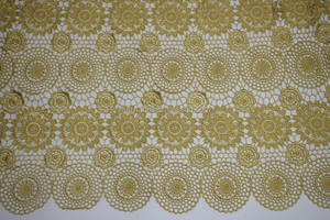 Gold cord <strong>lace</strong> dubai <strong>fabric</strong> <strong>indian</strong> sarees wholesale hy0287 eco-friendly water soluble - Product Image 2