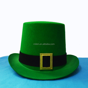 Vui màu xanh lá cây cảm thấy đầu mũ MH-2039 mới lạ bên phụ kiện Saint Patrick của ngày phong cách nhân vật làm bằng polyester - Product Image 1