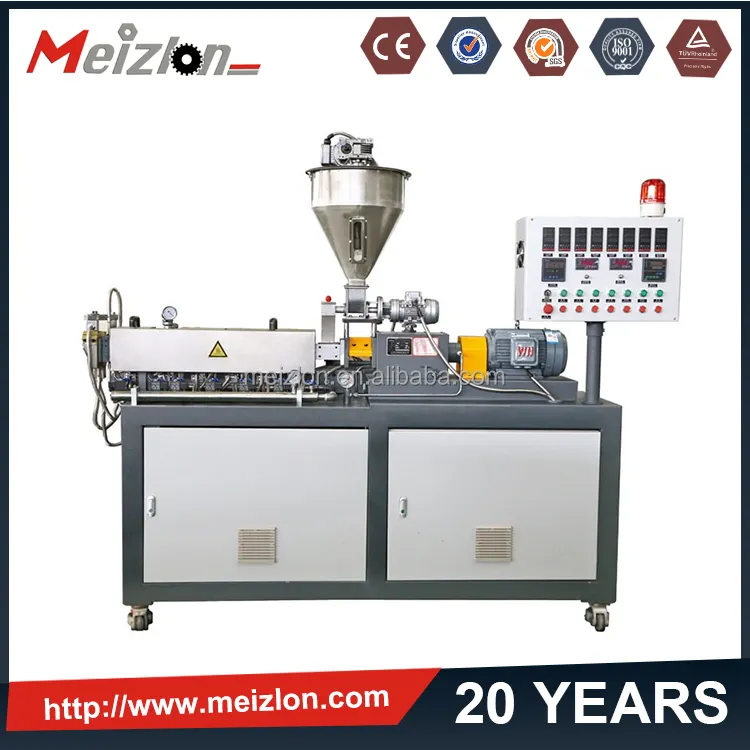 Mezilon MT-20 labor/kleine/mini twin schraube kunststoff extruder/extrusion granulierung/granulator/pellete/granulat/granulator maschine