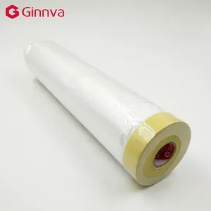 For House Decorative Painting Floor Protective Adhesive Backed Plastic Film