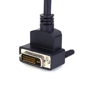 5 m 90 Graden Links Haakse DVI 24 + 5 Digitale naar VGA Poort Monitor Kabel