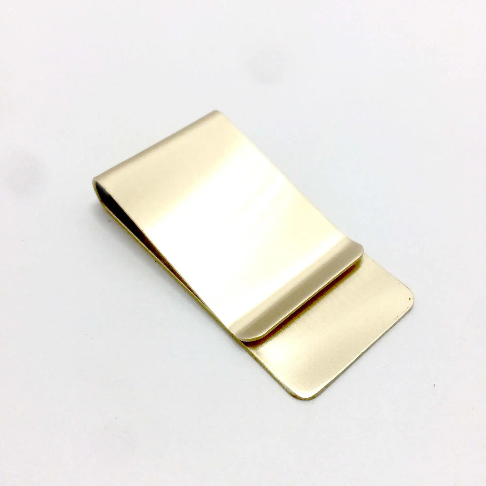 Custom brass blank unique designed glossy metal money clip